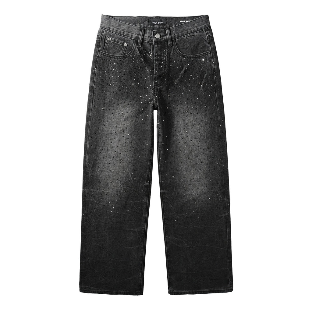 PURPLE MEN FASHION RHINESTONES JEANS “Baggy”