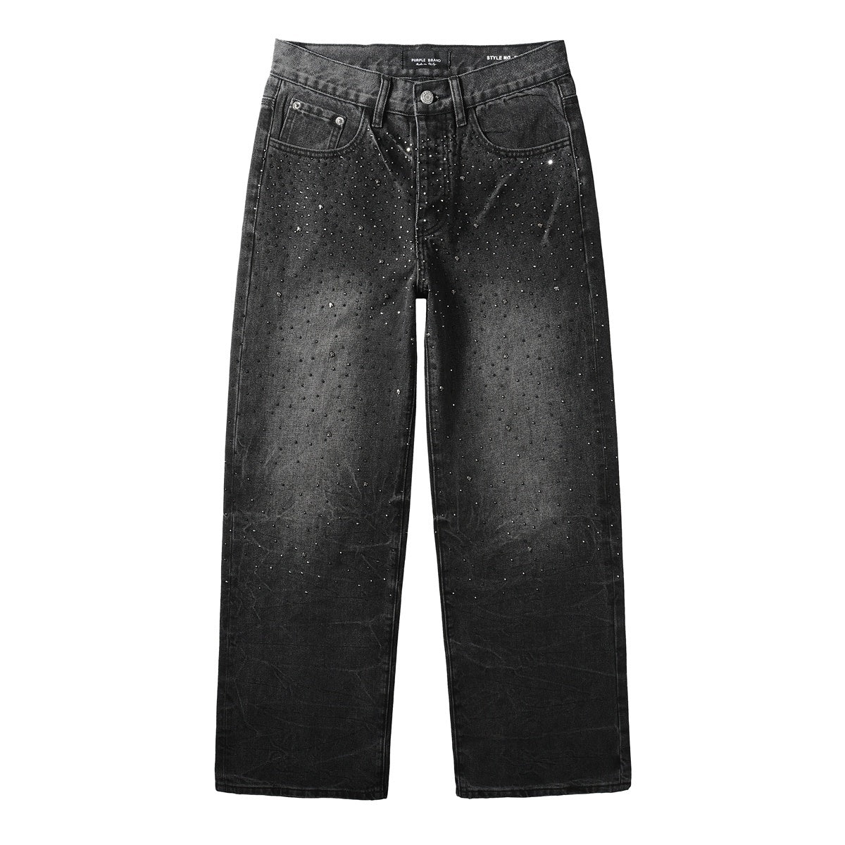 PURPLE MEN FASHION RHINESTONES JEANS “Baggy”