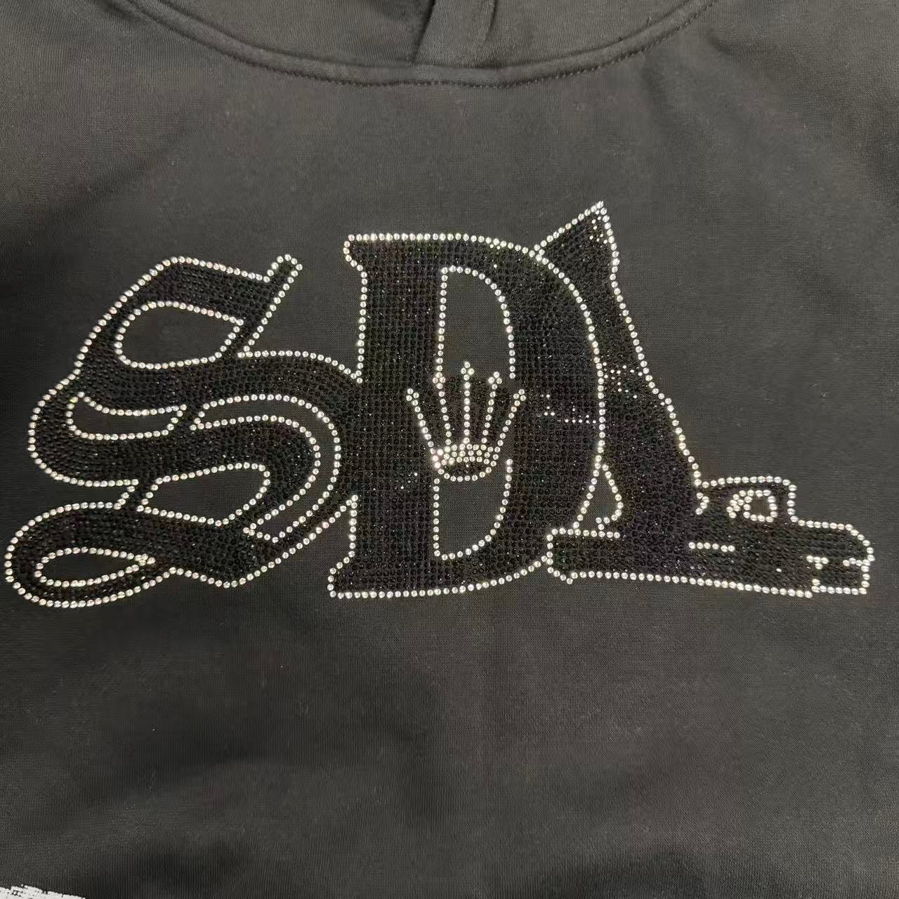 SDL RHINESTONES HOODIE /  BLACK