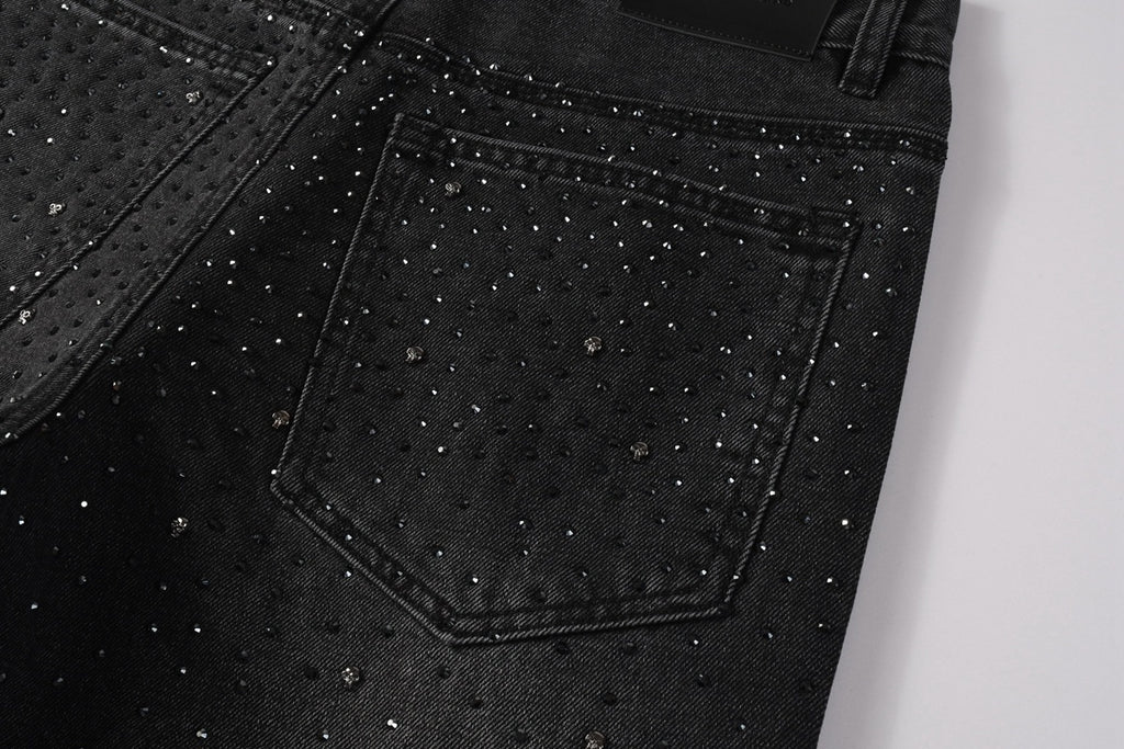 PURPLE MEN FASHION RHINESTONES JEANS “Baggy”
