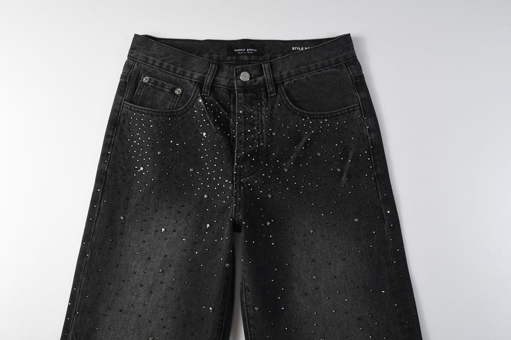 PURPLE MEN FASHION RHINESTONES JEANS “Baggy”