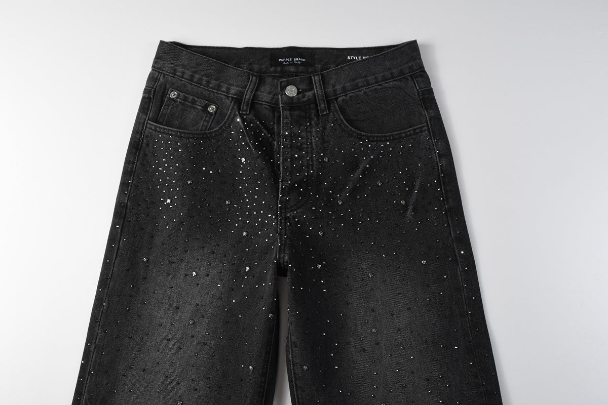 PURPLE MEN FASHION RHINESTONES JEANS “Baggy”