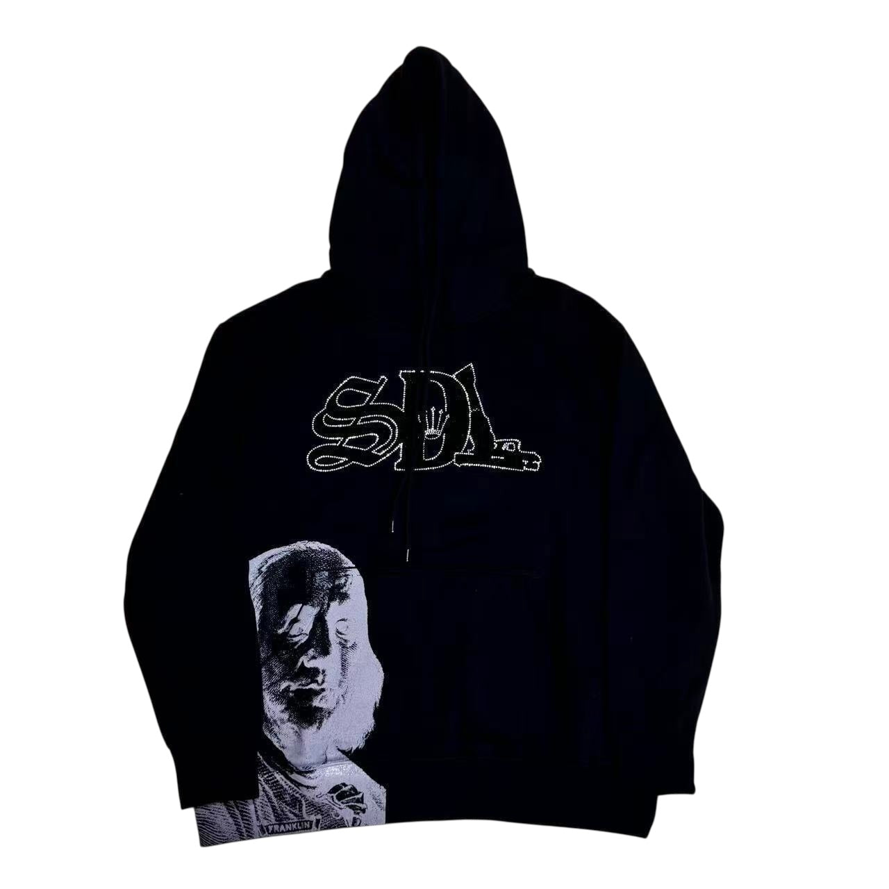SDL RHINESTONES HOODIE /  BLACK