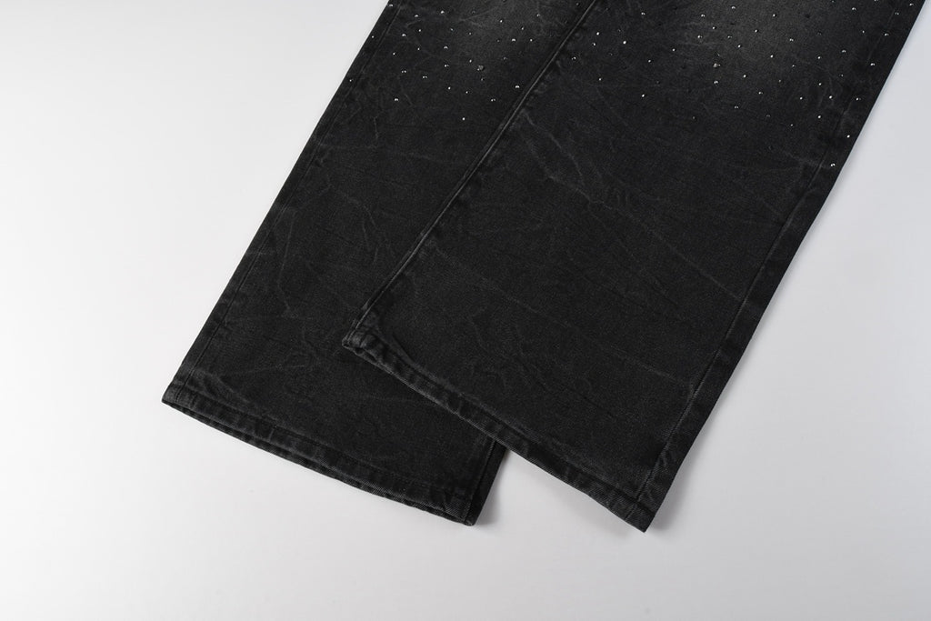 PURPLE MEN FASHION RHINESTONES JEANS “Baggy”