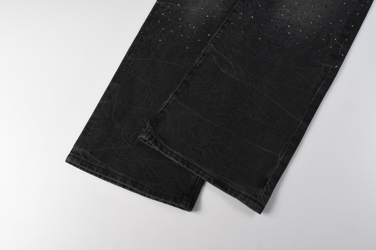 PURPLE MEN FASHION RHINESTONES JEANS “Baggy”