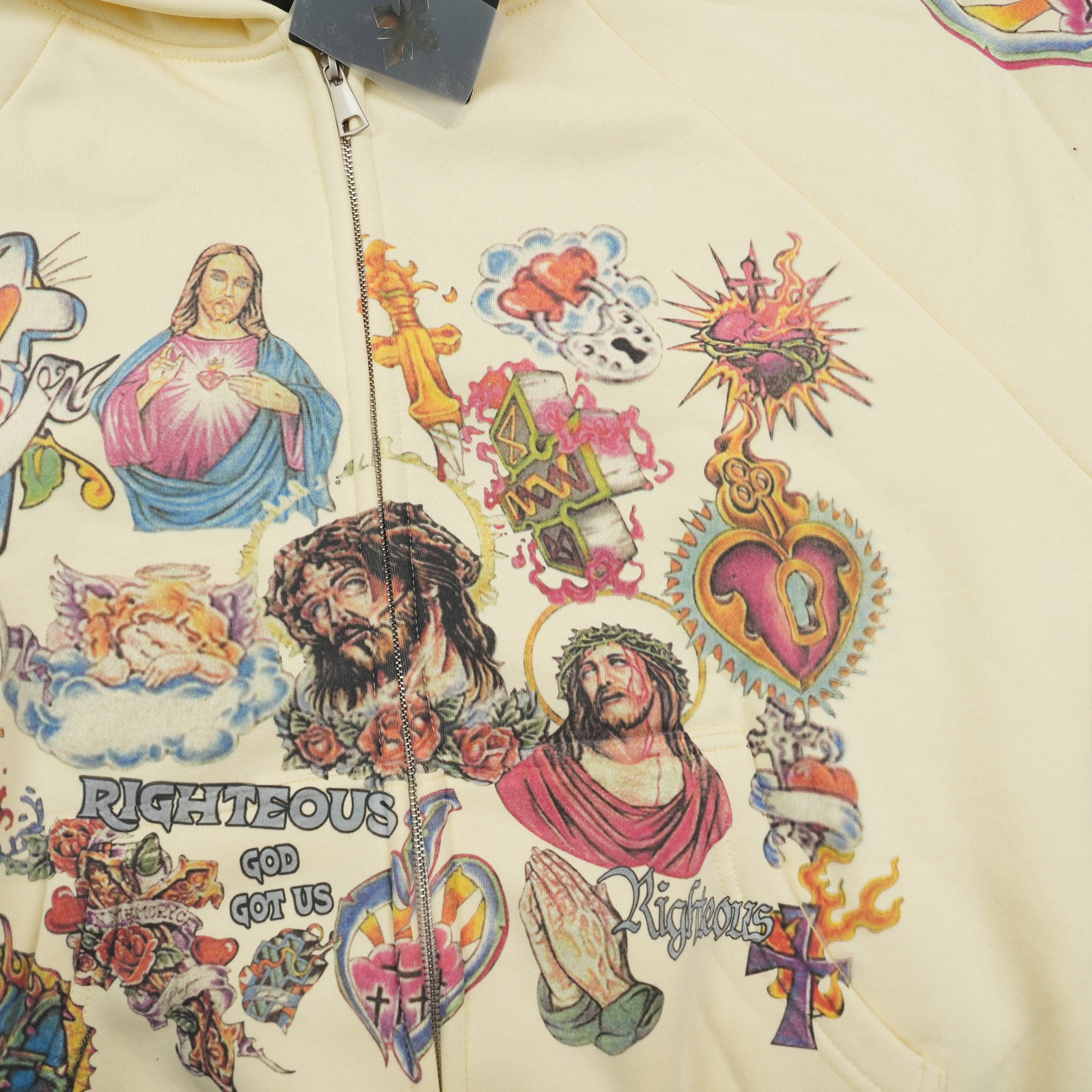 WE ARE RIGHTEOUS ZIP UP / CREAM