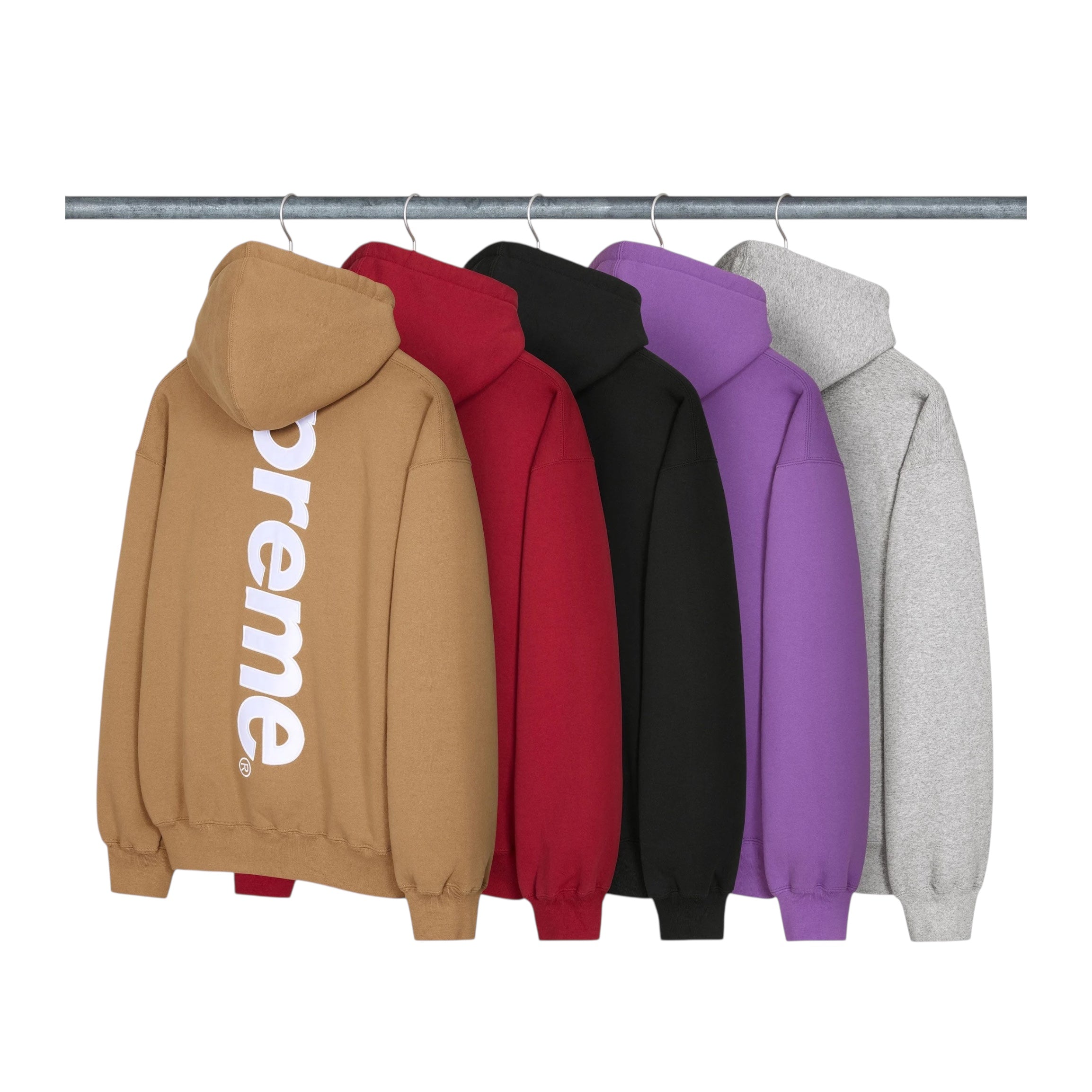 SUPREME 22FW SATIN APPLIQUE HOODIE